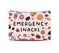 ShiQiao Spl Borsa portaoggetti di emergenza per ragazzi e ragazze, graziosa borsa per snack per viaggi, campeggio, borsa organizer portatile per snack per ufficio, scuola, picnic, cibo, caramelle