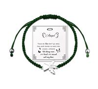 ShiQiao Spl Braccialetto commemorativo con angelo, per donne e uomini, regalo commemorativo per la perdita di papà, mamma, migliore amica, regalo commemorativo per figlia, figlio, braccialetto in