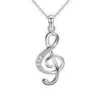 ShiQiao Spl Collana con note musicali, per donne, musicista, pianista, regalo di compleanno, Natale, per ragazze, figlia, sorella, migliore amica, musica, Zinco