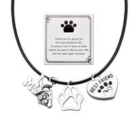 ShiQiao Spl Collana con stampa di zampa per proprietari di cani, regalo commemorativo per cani, mamma, papà, I Love My Dog, per ragazze e ragazzi, amante degli animali