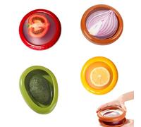 SHIQUAN 4 Pezzi Silicone Fruit Storage Box, Alimenti in Silicone Riutilizzabili, Set di Contenitori per Frutta e Verdura, Adatto per Mantenere Freschi Frutta e Verdura