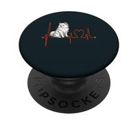 Shiranian Dog Heartbeat ECG I miei cani sono il mio cardio PopSockets PopGrip Adesivo