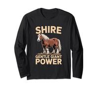 Shire Horse Shire Giant Gentle Power Design Maglia a Manica