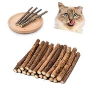 Shirene Bastoncini di Erba Gatta,30 Pezzi Bastoncini Cura Denti per Gatti Matatabi Silvervine Bastoncini da Masticare per Gatto Secca Pronta Pulizia Denti per Gatti Giocattolo Cura Denti Bastoncini