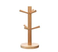 Shirene Porta Tazze,Albero Porta Tazze in Legno con 6 Ganci Supporto per Tazzas Albero Ganci per Tazzas Supporto Alberos per Cucina Bancone Della Cucina Tavolo da Tè Organizer Tazza di Caffè