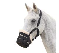 Shires Deluxe Nylon Grazing Muzzle-Cob Black by Shires