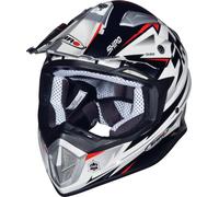 Shiro MX-912 Thunder, casco cross XS male Nero/Bianco/Rosso