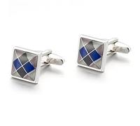 Shirt Fashion Cufflinks for Mens Brand Colorful Cuff Link Button Wedding Groom Guests Electroplated Silver