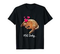 Shirt Gatto con cuore Gattino rosso pigro not today cat Maglietta