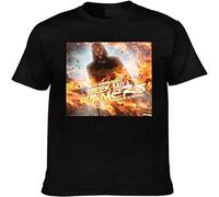 Shirt Meek Mill Flamers Music Men Summer Round Neckline Fashion Comfortable Gift Short Sleeve T-Shirt T-Shirt Black 3XL