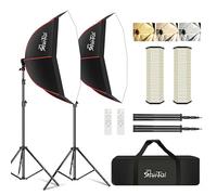 Shirtal Softbox Lighting Kit,37" Octangle Softbox Photography Lighting Kit with 110W 2700-6500K 11000Lux Dimmable LED Prismatic Lamp and Remote Control,Photo Studio Soft Box Lights for Video Recording