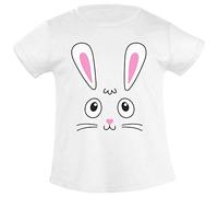 Shirtgeil Idea Regalo di Pasqua tenero Coniglietto Pasquale T-Shirt Maglietta Bambina 3-4 Anni Bianco