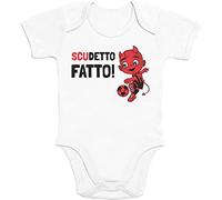 Shirtgeil Milan Scudetto Fatto, Idea Regalo Neonato Body neonato manica corta 12-18 Mesi Bianco