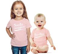 Shirtgeil Sorella Maggiore e sorellina. Set per Neonati e Neonate Idea Regalo per Nascita