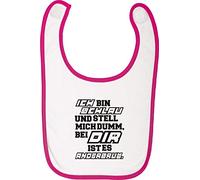 shirtstown Baby latz kultiger con scritta Ich bin schlau e Stell mich stupido bei Dir ist ES andersrum.