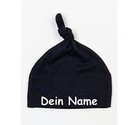 Shirtstown, grazioso berretto da neonato personalizzabile con il testo desiderato, colore nero