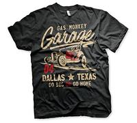 Shirtzshop - Maglietta Gas Monkey Garage Go Big Or Go Home, colore nero Nero M