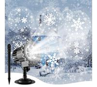shirylzee Luci a LED per proiettore con fiocchi di neve, illuminazione natalizia per esterni, IP65, impermeabile, per interni ed esterni, decorazione natalizia, Halloween, giardino