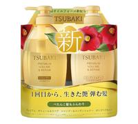 Shiseido - Tsubaki Premium Volume & Repair Shampoo & Conditioner Pump Pair Set - 450ml + 450ml