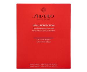 Shiseido Vital Perfection LiftDefine Radiance Face Mask Set 6 pezzi Maschera 12 pc Donna