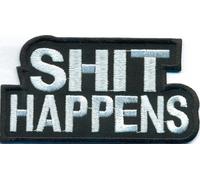 Shit Happens Death Metal Rockabilly BIKER MOTORCYCLE toppa patch toppa