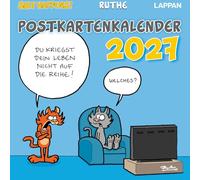 Shit happens! Postkartenkalender 2027: Wochenkalender zum Aufhängen oder Hinstellen | Tischkalender mit Ruthe-Cartoons auf 53 Postkarten zum Sammeln und Verschicken