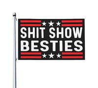 Shit Show Besties Bandiera per camera ragazzi doppia faccia unica bandiere arte da parete per la casa giardino patio 9,1 x 1,5 m, Shit Show Besties arazzo dormitorio