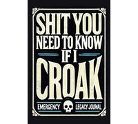 Shit You Need to Know If I Kick the Bucket: Funny Lined Notebook for Morbid Planners: Dark Humor Journal for Notes, Thoughts, or End-of-Life Laughs