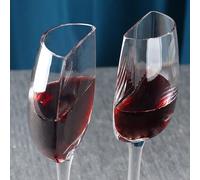 Shitafe 2 Pezzi Mezzo Bicchiere da Vino Rosso, Bicchiere da Vino Unico, Mezzo Bicchiere di Vino Creativo, Bicchiere da Vino Tagliati a metà, Half Wine Glass, Ideale per Gli Amanti del Vino 140ML
