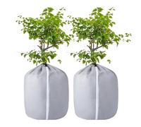 Shitafe 2 protezioni termiche per piante, protezione invernale per piante in vaso, piante antigelo, borsa protettiva invernale con chiusura lampo e coulisse, per mantenere le radici delle piante al