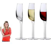Shitafe 3 PezziMezzo Bicchiere da Vino, Bicchiere da Vino Unico, Mezzo Bicchiere di Vino Creativo, Bicchiere da Vino Tagliati a metà, Half Wine Glass, Ideale per Gli Amanti del Vino 140ML