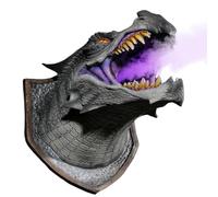 Shitafe 3D per montaggio a parete, supporto da parete con luci e spray, spaventosa arte da parete con occhi a LED, decorazione di Halloween per uffici