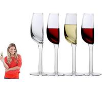 Shitafe 4 Pezzi Mezzo Bicchiere da Vino, Bicchiere da Vino Unico, Mezzo Bicchiere di Vino Creativo, Bicchiere da Vino Tagliati a metà, Half Wine Glass, Ideale per Gli Amanti del Vino 140ML