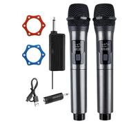 Shitafe a due microfoni, microfonico wireless - Microfoni cordless per karaoke con ricevitore ricaricabile | Suono chiaro, riduzione del rumore, di microfoni per l'ospite del matrimonio, canto al