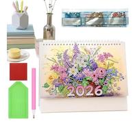 Shitafe Calendario D'Arte Con Strass 2026 - Planner Di Date Decorativo Per 12,Calendario Mensile Fai Da Te - Per Adulti Adolescenti Amanti Del Craft Casa Ufficio Studio Pianificazione Quotidiana