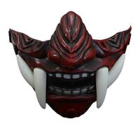 Shitafe Copertura per mezza faccia con zanne, copertura per il viso con zanne di Halloween - Costume cosplay horror con zanne a mezza faccia | Design con teschio di animali, copertura per il viso