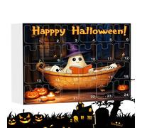 Shitafe Countdown Di Halloween - Calendario Conto Alla Rovescia 24 Giorni Con Portachiavi 2D,Decorazione Con Fantasmi In Acrilico 2D | Per Astuccio, Borsa Scuola E Zaino