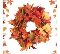 Shitafe Ghirlanda Autunnale - 1.7M Ghirlanda Autunnale Illuminata Per Decorazione - Decorazione Artificiale per Casa Halloween Natale Matrimonio - per Esterno Interno Festa Casa Soggiorno