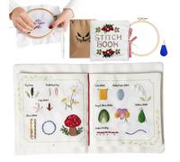 Shitafe Libro Con Campioni Di Ricamo - Guida Illustrata ai Punti | Kit con Modelli Diversi - Per Donne Ragazze Appassionate di Fai da Te Principianti Creatività con l'Ago