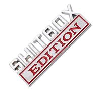 Shitbox Car Emblems - 3D 8x3cm | Car Sticker, Self-Adhesive Decorative Rear Decal Novelty Badge For Auto Vehicle Automotive Truck | For Cars Decoration Personalization Daily Use