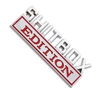 Shitbox Car Emblems - 3D Shitbox Design Stickers | Self Adhesive Decorative Rear Decals Novelty Car Truck SUV Vehicle Automotive Styling Waterproof Exterior Accessory