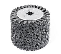 SHITIME Ruota in filo di acciaio intrecciato da 11,9 x 10,2 cm, testurizzazione multi superficie, 0,1 cm, spazzola in filo metallico annodato grossolano, strumento per il condizionamento della
