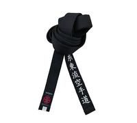 Shito-Ryu, cintura nera da karate, larghezza 4,1 cm, cintura giapponese ricamata unisex, nero, 300 cm