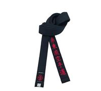 Shito-Ryu, cintura nera da karate, larghezza 4,1 cm, cintura giapponese ricamata unisex, nero, 300 cm