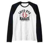 Shito-Ryu Karate Do Arti Marziali Giappone Osaka Maglia con Maniche Raglan
