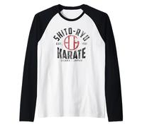 Shito-Ryu Karate Do Arti Marziali Giappone Osaka Vintage Maglia con Maniche Raglan