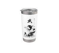 Shito Ryu - Uniforme da karate con calligrafia giapponese Bicchiere termico in acciaio inox doppia parete