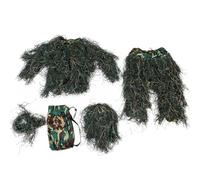 SHITOOMFE Abito Ghillie per bambini, abito Ghillie per bambini altezza 51.18-59, 06 pollici, 5 in 1 mimetica 3d traspirante, abiti da caccia tra cui giacca, pantaloni, cappuccio, carry borse