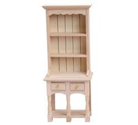 SHITOOMFE Accessori per la casa delle Bambole, scaffale per Bambole 1/12 Scala in Legno, Modello di libreria di mobili, roba in Miniatura per Decorazioni per la casa delle