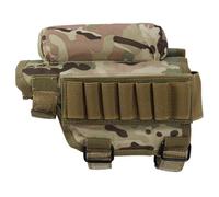 SHITOOMFE Fucile Buttstock, tampone di guancia per Fucile, Battuta d'arcolla a Caccia con 7 gusci per guance Reser Reser Cartuccia Porta del Vettore, Verde, Verde